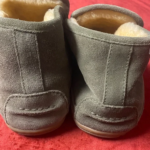 L.L. Bean Suede Moccasin Slippers in Olive - Picture 7 of 13